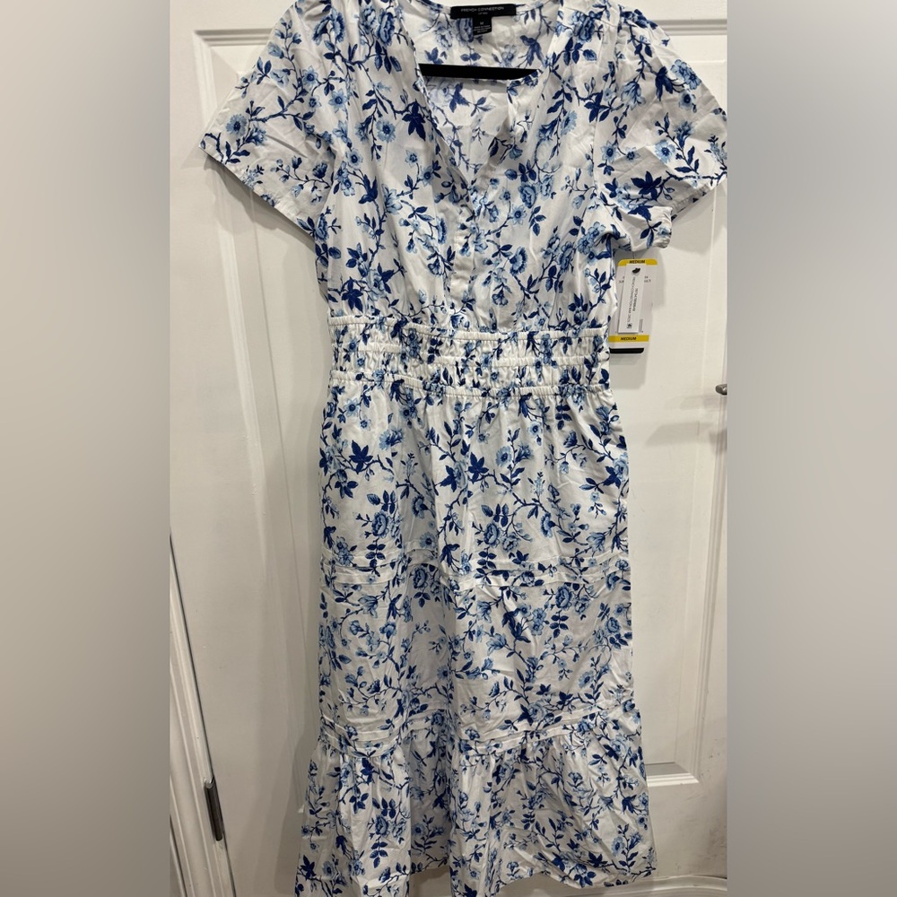 French Connection Blue and White Floral Maxi Dress